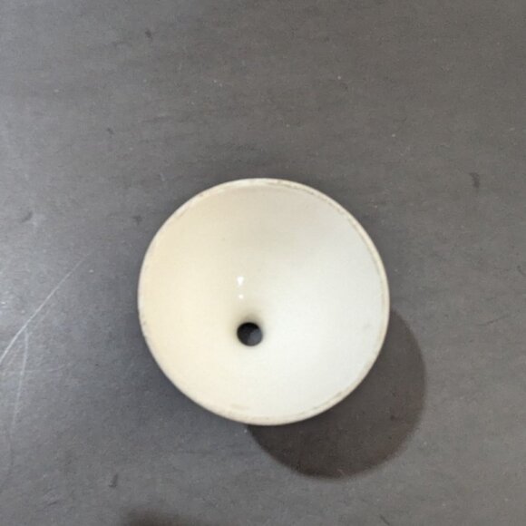 Vintage Hand-Painted Porcelain Funnel With Floral & Veggie Motifs 3.5” Tall Farm - Picture 5 of 9